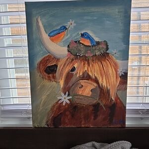 Charming Highland Cow Canvas Art